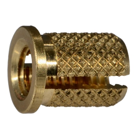 Midwest Fastener Nut Insert, #10-32 Thrd Sz, Brass, 6 PK 930455